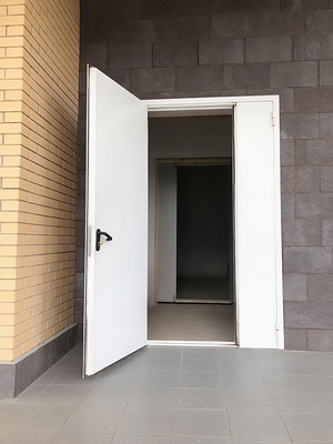 Белая уличная огнестойкая дверь