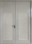 Двупольные двери - ворота с вентрешетками